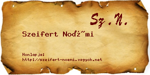 Szeifert Noémi névjegykártya